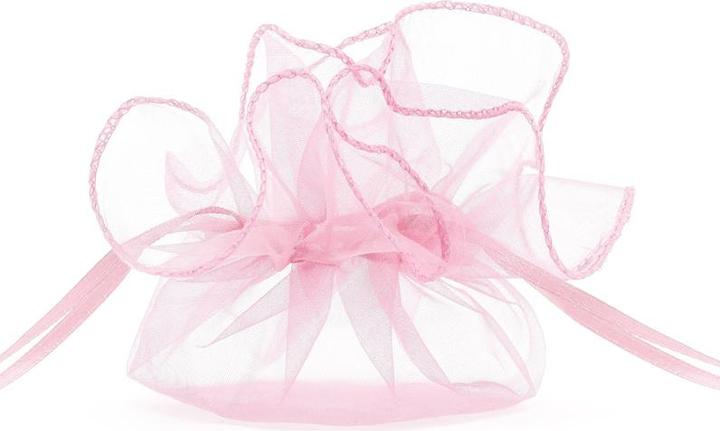Actual product image Partydeco Organza pouches, pink, 25cm (1 pkt / 10 pc.) (10 Piece)