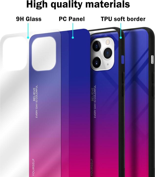 Produktbild Cadorabo TPU 2 Farben Glas Cover (Apple iPhone 11 Pro Max)