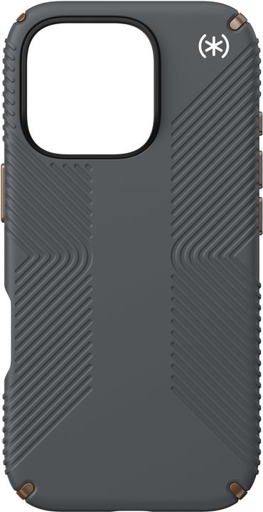 speck Presidio2 Grip Apple iPhone 16 Pro Charcoal Grey - with Microban (Apple iPhone 16 Pro)
