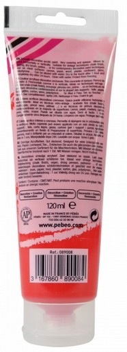 Image du produit Pebeo Decocrème Peinture acrylique mate (Rouge passion, 120 ml)