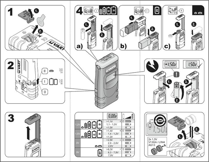 Productafbeelding Varta LCD Digitale Batterijtester
