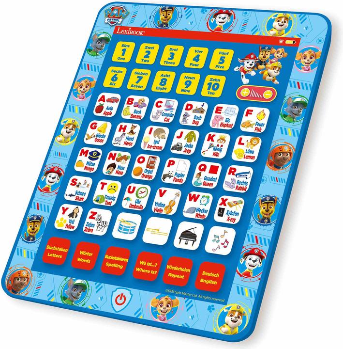 Immagine prodotto Lexibook Paw Patrol Tablet bilingue per l'apprendimento tedesco/inglese (Inglese, Tedesco)