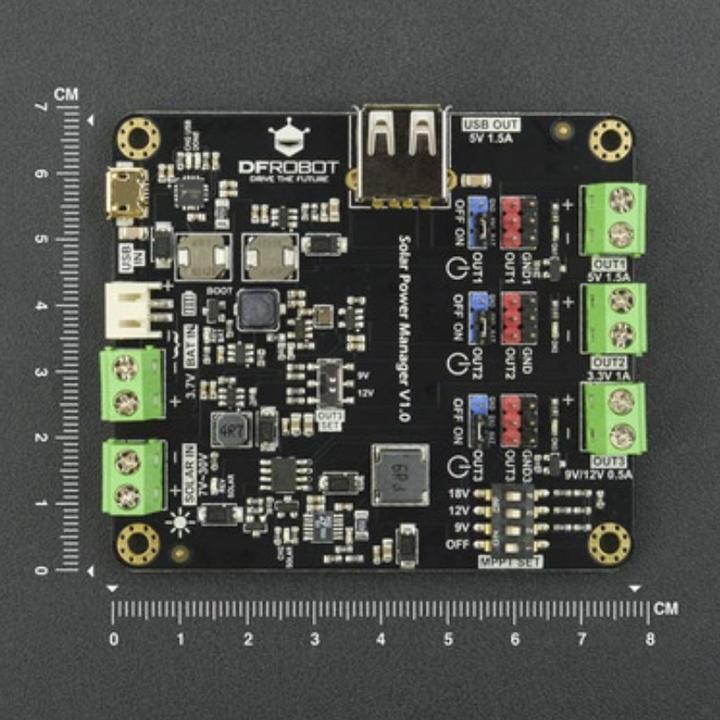 Actual product image DFRobot Solar Power Manager V1.0 for 9V/12V/18V Solar Panel