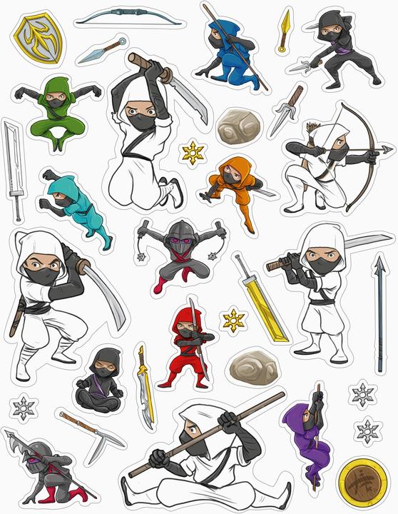 Produktbild Ravensburger Mein Ausmalstickerbuch Ninjas - Grosses Buch mit über 250 Stickern, viele Sticker zum