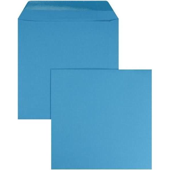 Blanke, Briefumschlag, Briefumschläge 220x220mm 120g/qm gummiert VE=100 Stück azurblau (100 x)