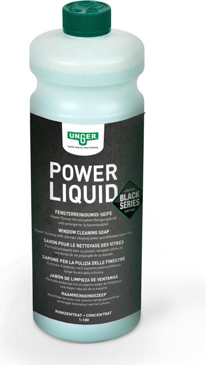 Actual product image Unger Power Liquid cleaning concentrate (glass cleaner 1 litre, mixing ratio 1:100, streak-free cleaning)