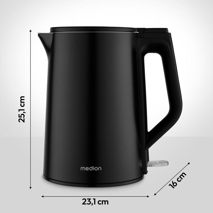 Actual product image Medion Life MD12105 Wasserkocher schwarz (1.50 l)