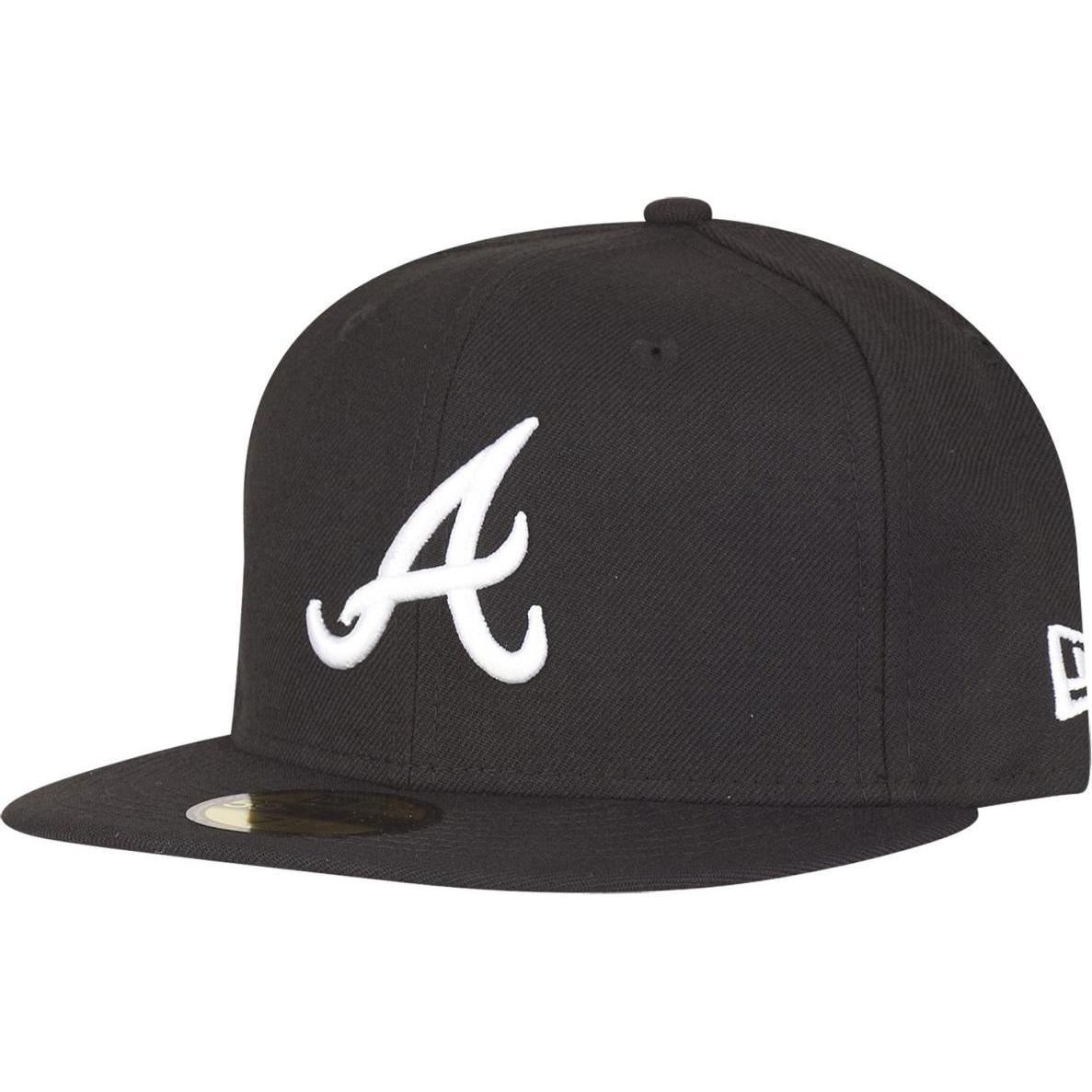 New Era, Herren, Cap, Atlanta Braves, Schwarz, (7 1/8)