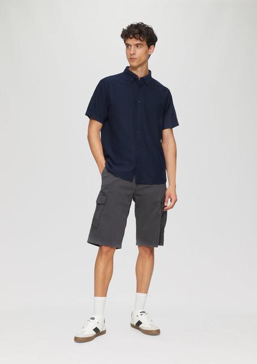 Immagine prodotto s.Oliver Hemd Regular Fit: Kurzarm-Hemd aus Lyocellmix mit Button-Down-Kragen (L, M)