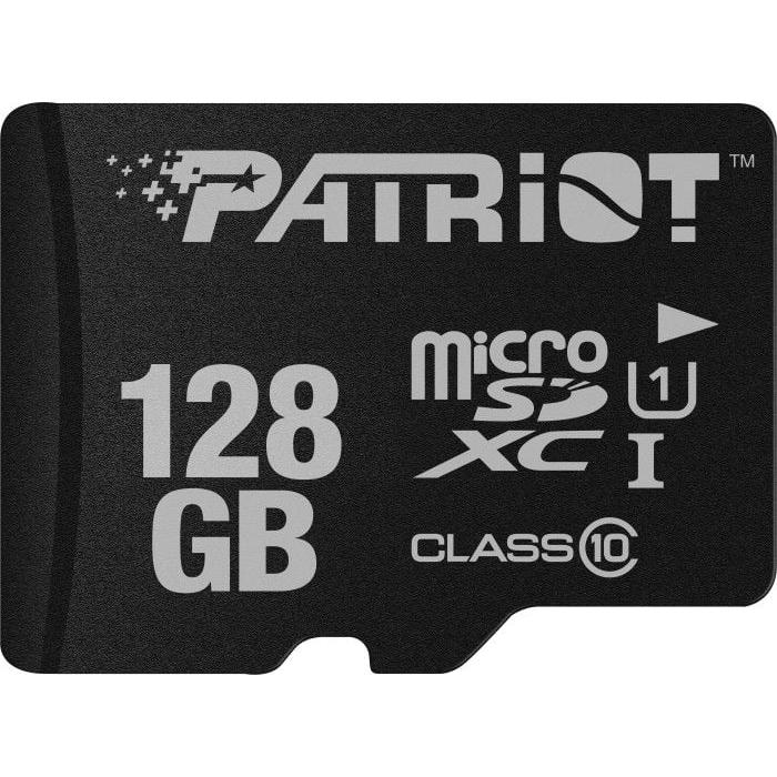 Patriot LX Series (128 GB, microSDXC, U1, UHS-I), Speicherkarte, Schwarz