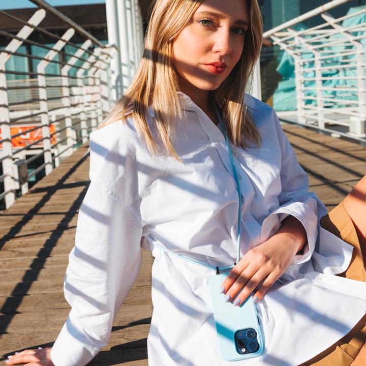 Image du produit Case & Me case&me Étui Bond pour iPhone 14 Pro bleu clair (Apple iPhone 14 Pro)