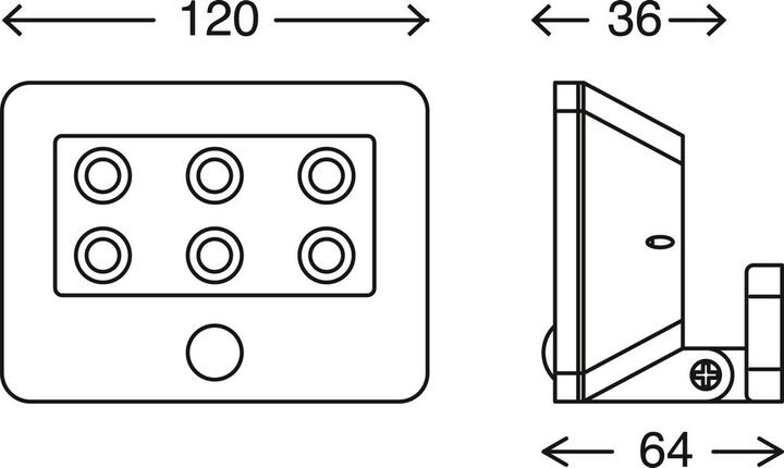 Produktbild Briloner LED Aussenleuchte, Sensor, weiss, 6xLED/0,06W (IP54)
