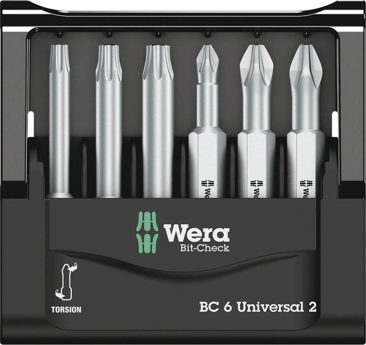 Actual product image Wera Bit-Check 6 Universal 2 (Hexagon socket TX)