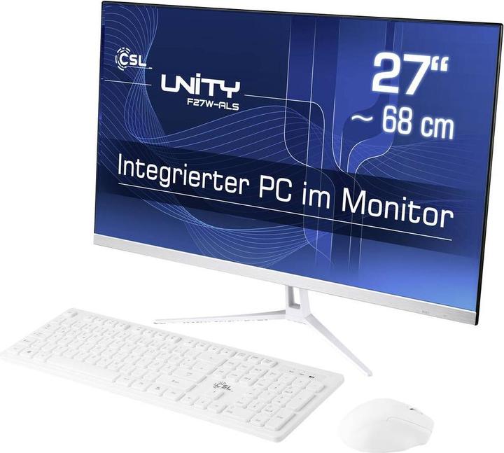 Produktbild CSL All-in-One-PC Unity F27W-ALS, QWERTZ Layout (DE) (256 GB, 8 GB, Intel UHD Graphics)
