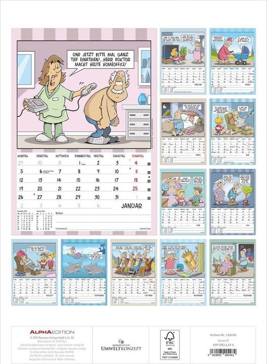 Image du produit Alpha Edition Der Rentner-Kalender 2026 - Bild-Kalender 23,7x34 cm - mit lustigen Cartoons - Humor-Kalender - (23.7 x 34 cm, Couverture rigide, Allemand)