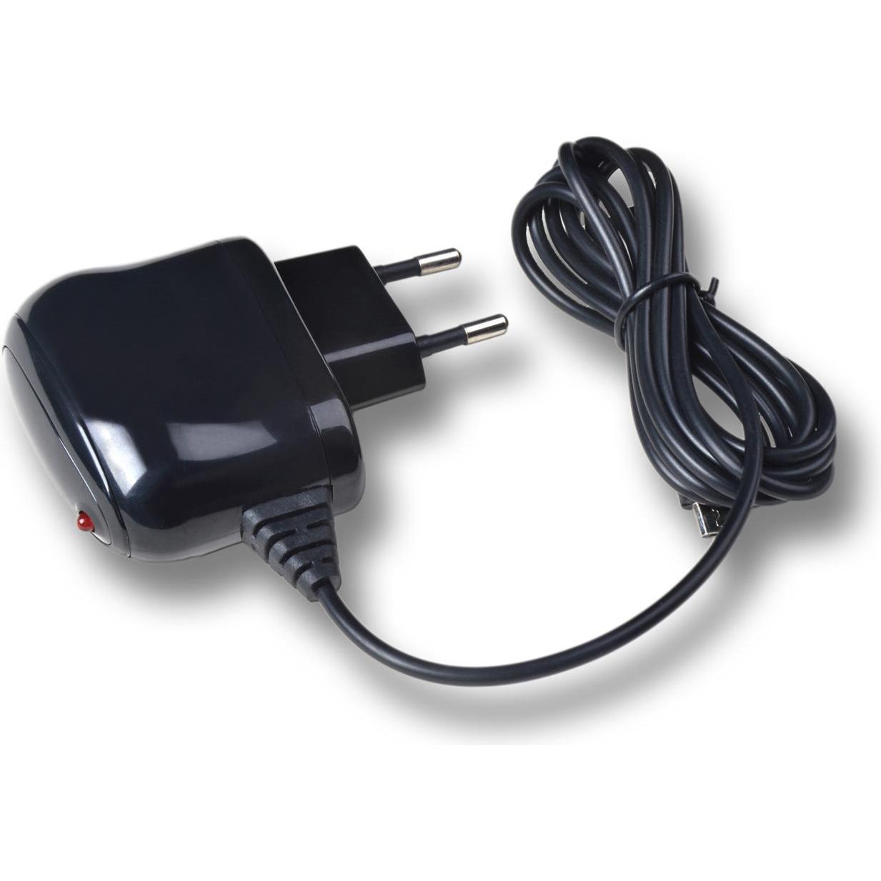 2GO Netz-Ladegerät 100V-240V - schwarz für Micro-USB, USB Ladegerät, Schwarz