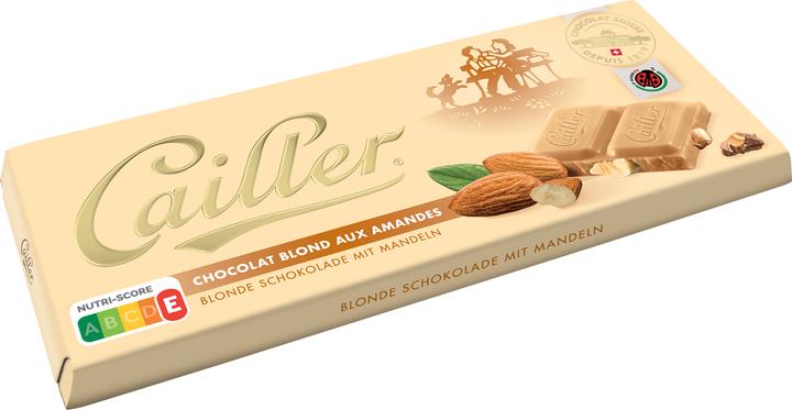 Actual product image Cailler Tafelschokolade Blond mit Mandeln (100 g)