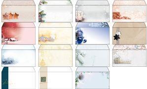 Actual product image Sigel DU256 Christmas envelopes, gummed, DIN long, 50 pieces (220 x 110 mm, 50 x)