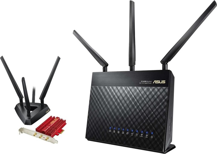 Actual product image ASUS RT-AC68U & PCE-AC68, performance bundle