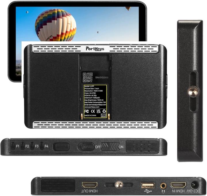 Produktbild Portkeys LH7P 7 Zoll schwarz Touchscreen Monitor (7", Full HD)