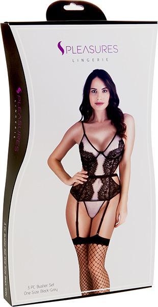 Produktbild S Pleasures Set Bustier Floral (One Size)