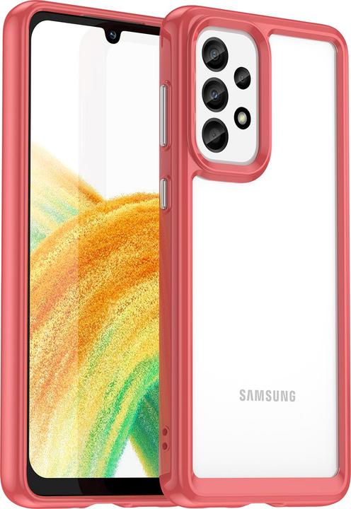 Actual product image Hurtel Outer Space Case for Samsung Galaxy A33 5G cover with a flexible frame red (Samsung Galaxy A33 5G)