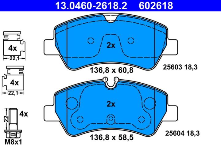 Actual product image ATE Pad set Ha For Ford