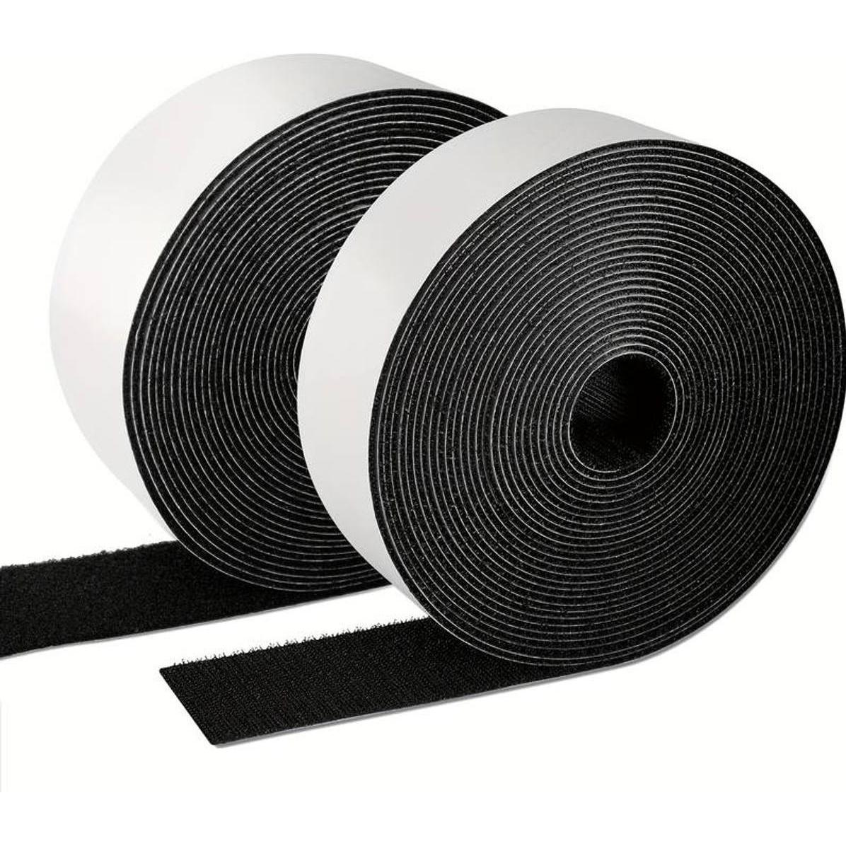 König Design, Klettband, Klettband Set Hakenband + Flauschband selbstklebend extra stark Klettverschluss (15 mm)