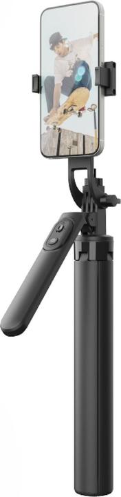 Productafbeelding Hurtel Selfie stick WH181-Y1S 1,75 m telescopisch statief van aluminiumlegering met telefoonhouder - zwart