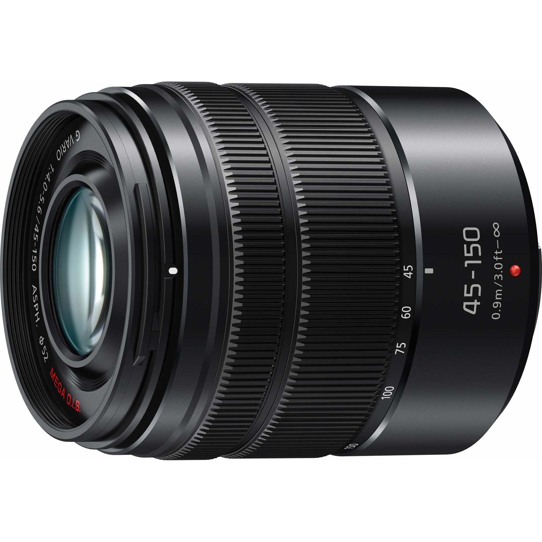 Panasonic 45-150mm f/4.0-5.6 ASPH. Mega O.I.S. (Micro Four Thirds, Micro Four Thirds), Objektiv, Sch