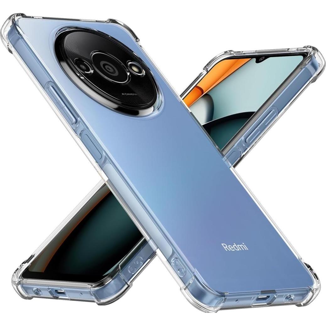 Screenguard Xiaomi Redmi A3 Hülle Crystal Soft Airbag Bumper (Xiaomi Redmi A3), Smartphone Hülle, Transparent