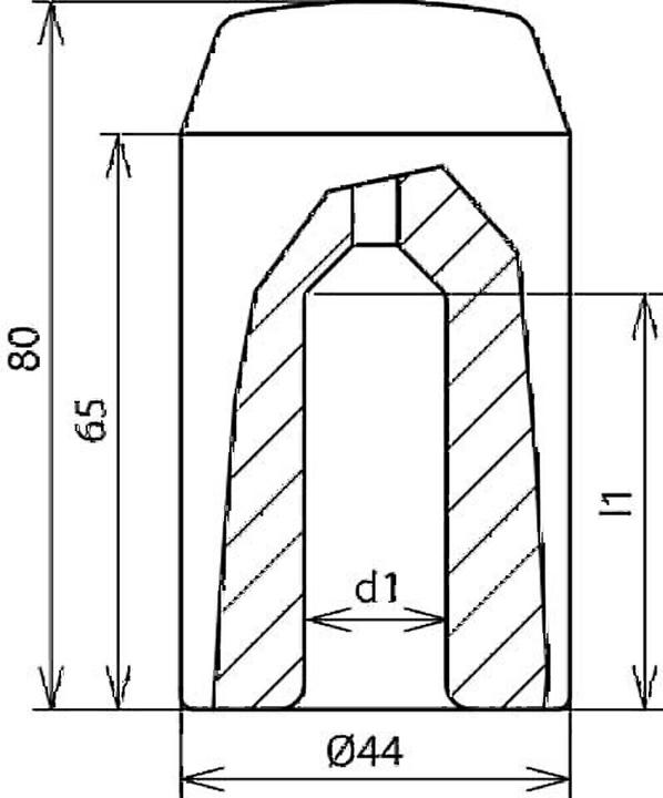 Actual product image Dehn 620002 Impact head D=20mm St/blank