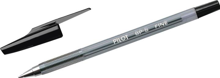 Actual product image Pilot BP-S, Clip, Stick ballpoint pen, Refillable, Black, 12 pc(s), Fine (Black, 12x)