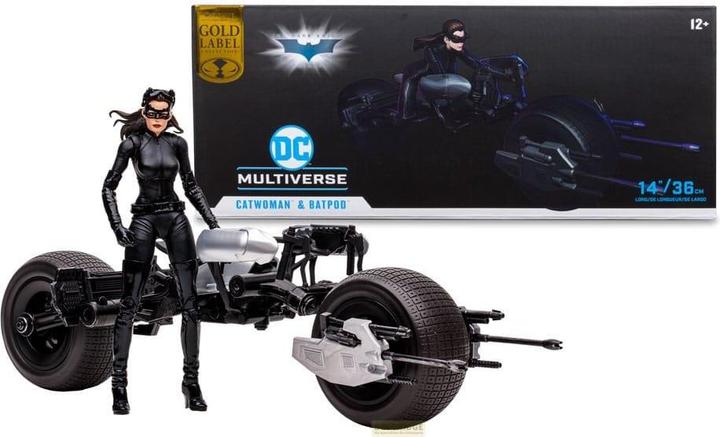 Immagine prodotto McFarlane Veicolo Multiverso DC Batpod con Catwoman (The Dark Knight Rises)