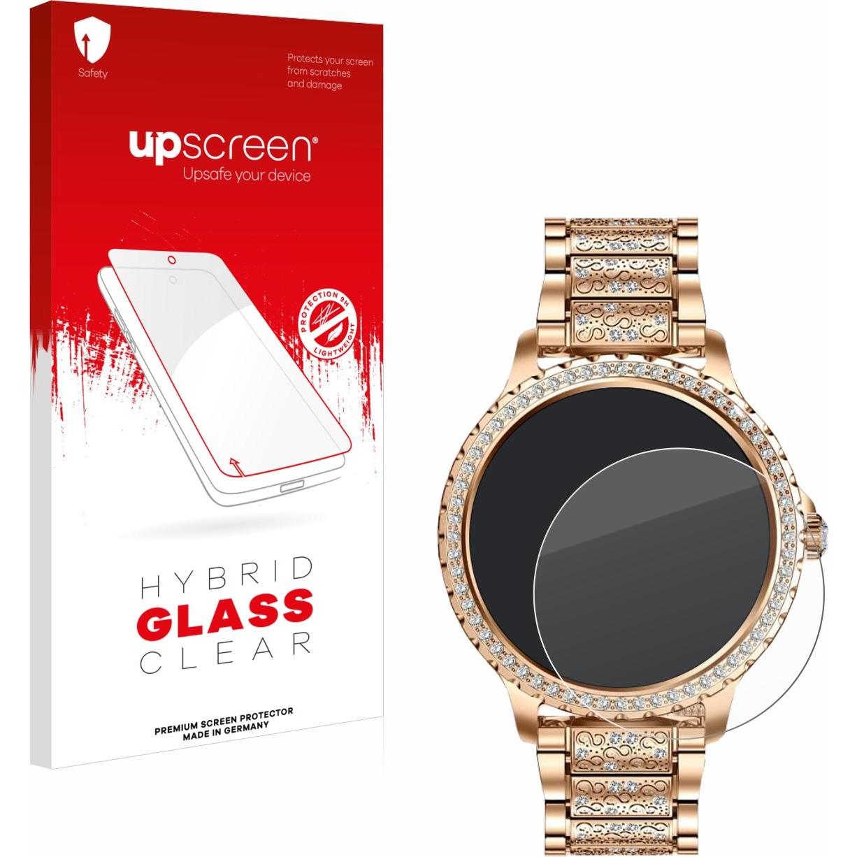 upscreen Schutzglas Schutzfolie Displayschutz Display Schutz Glas Folie klar, Smartwatch Schutzfolie, Transparent