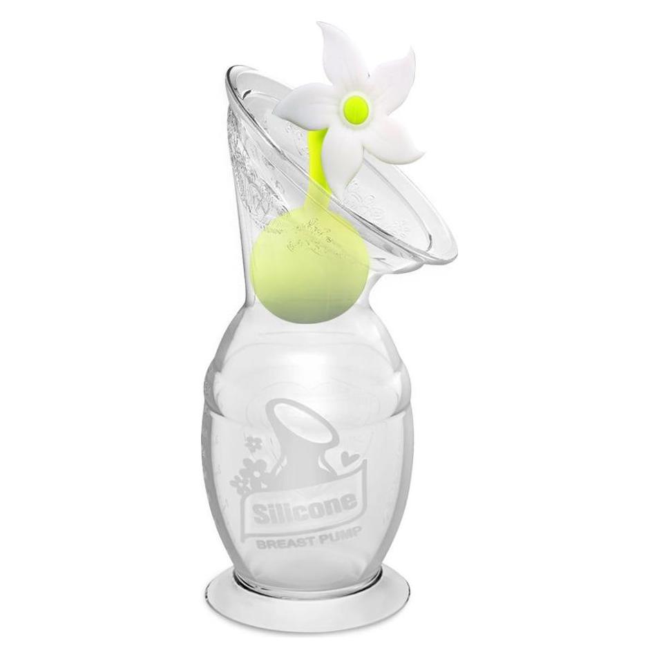 Haakaa, Borstkolf, Borstkolf Met Zuignap 150ml + Bloemendop Set - Wit