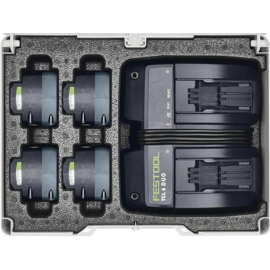 Thumbnail - Festool, Werkzeugakku + Ladegerät, Energie-Set SYS 18V 4x5,2/TCL 6 DUO (18 V)