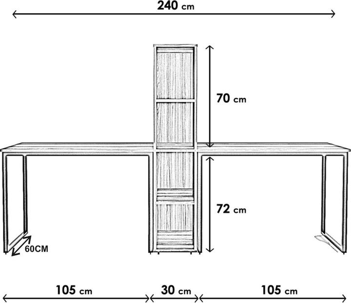 Actual product image Kalune Design Tiana (240 x 60 x 72 cm)