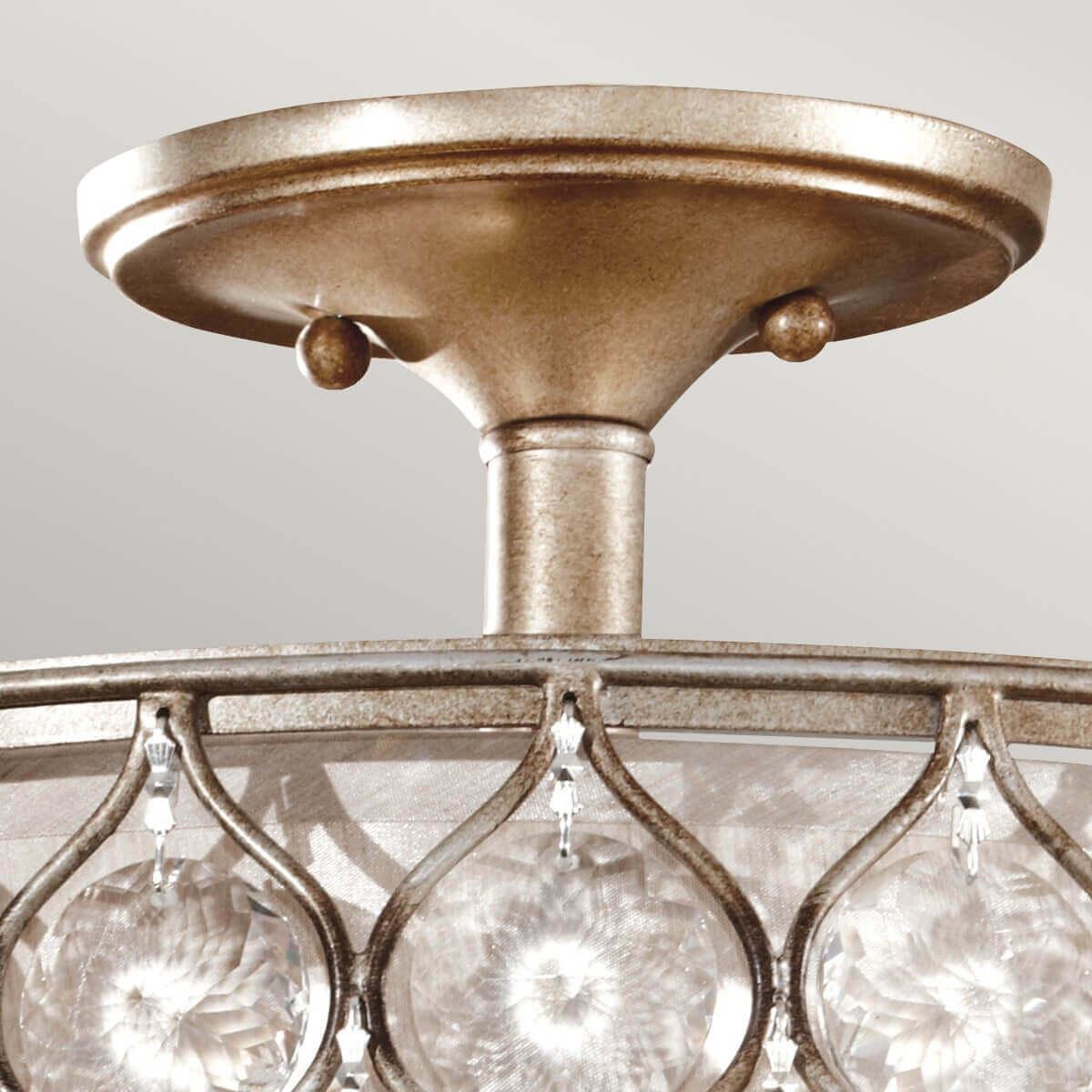 Thumbnail - Elstead Lighting, Wandleuchte + Deckenleuchte, Lucia Deckenleuchte E27 3-fach Brüniertes Silber (E27)