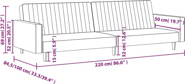 Produktbild vidaXL Schlafsofa (2-Sitzer)