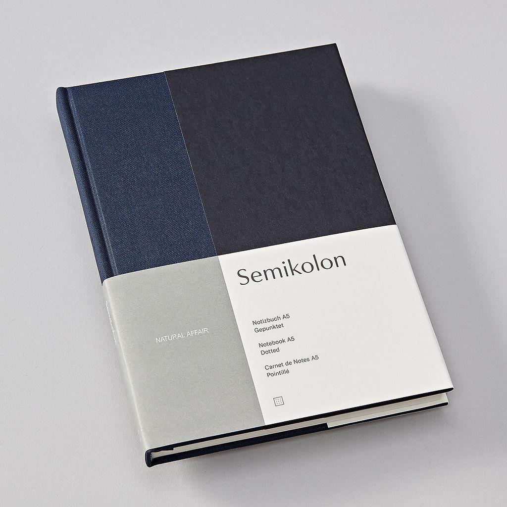 Thumbnail - Semikolon, Heft + Block, Notizbuch (A5) NATURAL AFFAIR, Midnight, Dotted