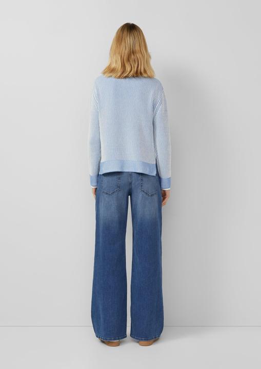 Produktbild s.Oliver Strickpullover Baumwollmix-Strickpullover mit V-Ausschnitt (32)