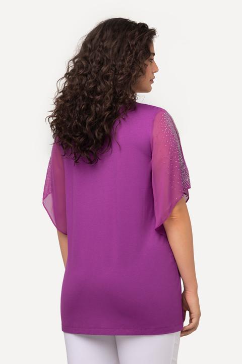 Produktbild Ulla Popken Tunika, Glitzersteinchen, A-Linie, V-Ausschnitt, 3/4-Arm (50, 52)