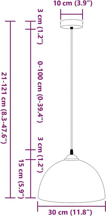 Produktbild vidaXL Pendelleuchte (E27)