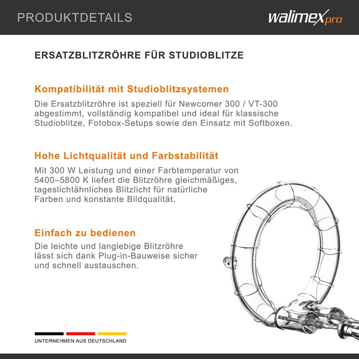 Image du produit Walimex Tube éclair de rechange Newcomer 300/VT 300