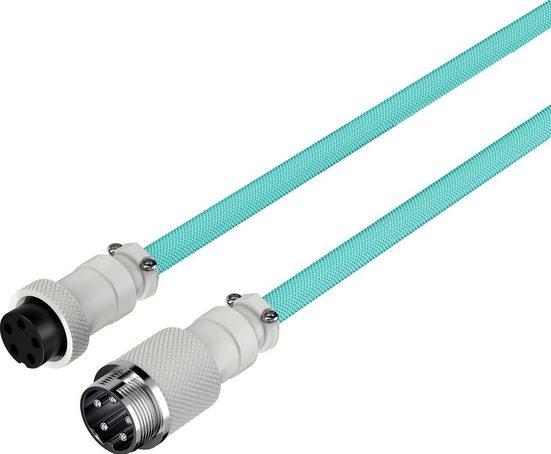 Image du produit HyperX Câble USB-C enroulé vert clair-blanc (1.37 m, USB 3.2 Gen 1)