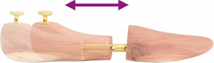 Actual product image vidaXL Shoe tree with shoehorn EU 44-45 Cedar (45, 2 x)