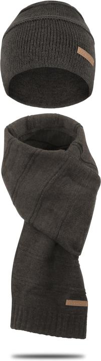 Actual product image Normani Winter set "Montreal" with hat and scarf mottled brown (One size)