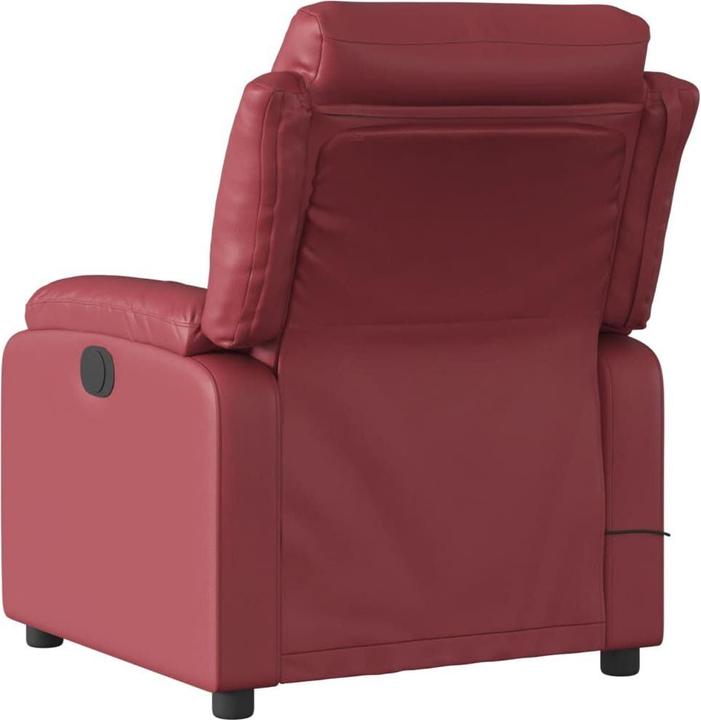 Image du produit VidaXL Fauteuil de massage Fauteuil TV Fauteuil inclinable Fauteuil simili cuir rouge vin