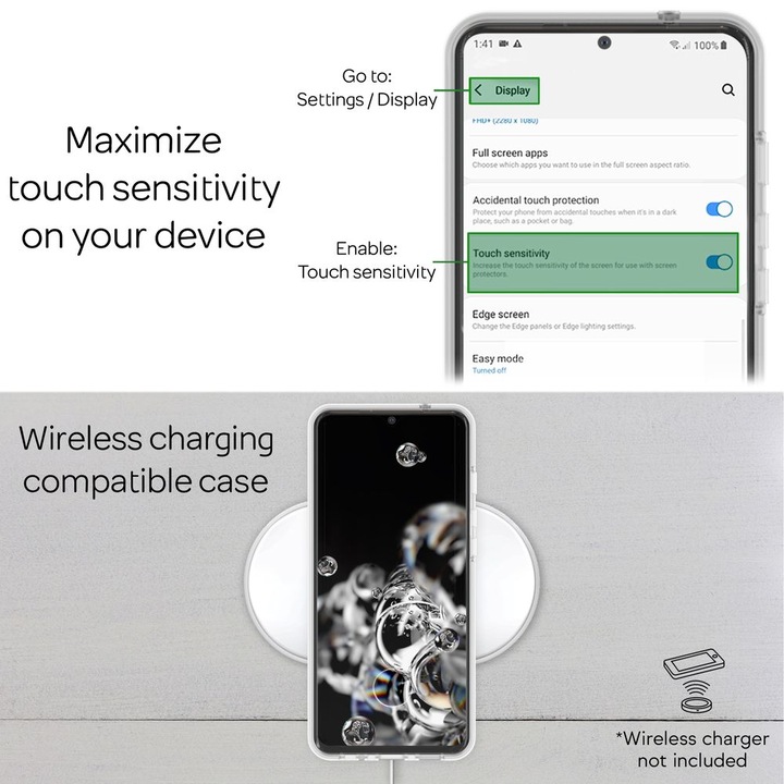 Image du produit Nalia Couverture de téléphone portable à 360 (Samsung Galaxy S20+)